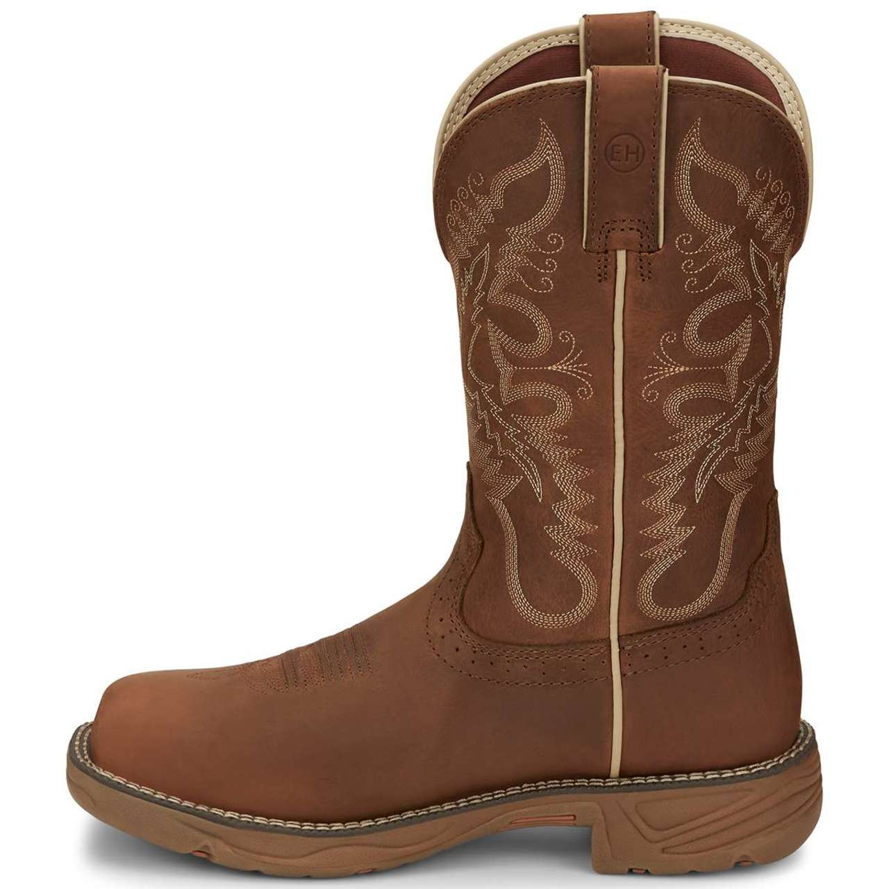 Justin Women's Stampede Rush 11" Waterproof EH Nano Composite Toe Boots, SE4352, Brown - Image 4