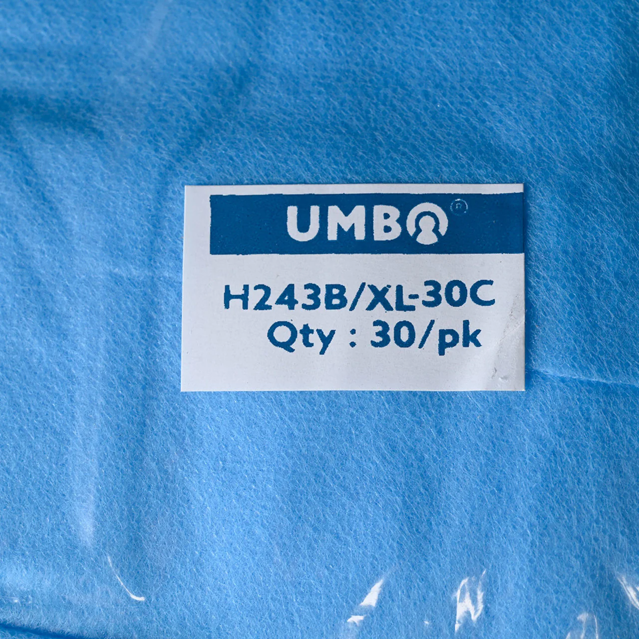 UMBO Blue Lab Coat with Velcro Closure - H243B - Box of 30 - Image 6