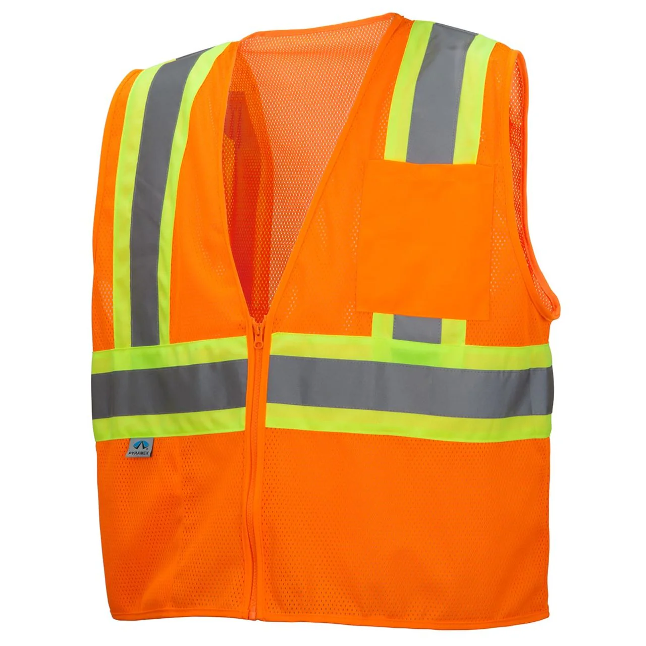 Pyramex RVZ22 Type R Class 2 Hi-Vis Contrasting Mesh Safety Vest - Image 6