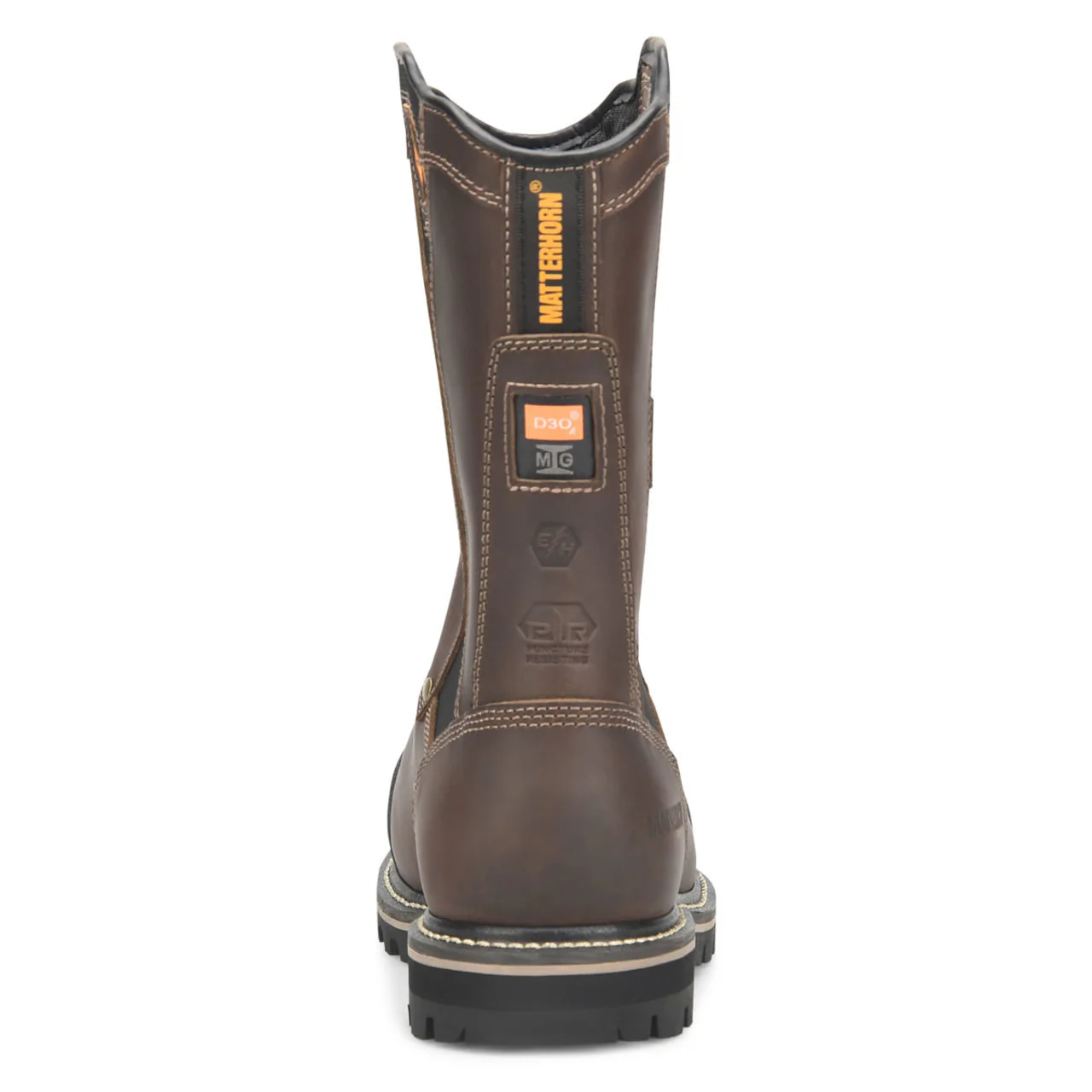 Matterhorn Men's I-BEAM 10" Wellington Waterproof EH Met-Guard Composite Toe Boots, MT2540, Brown - Image 5