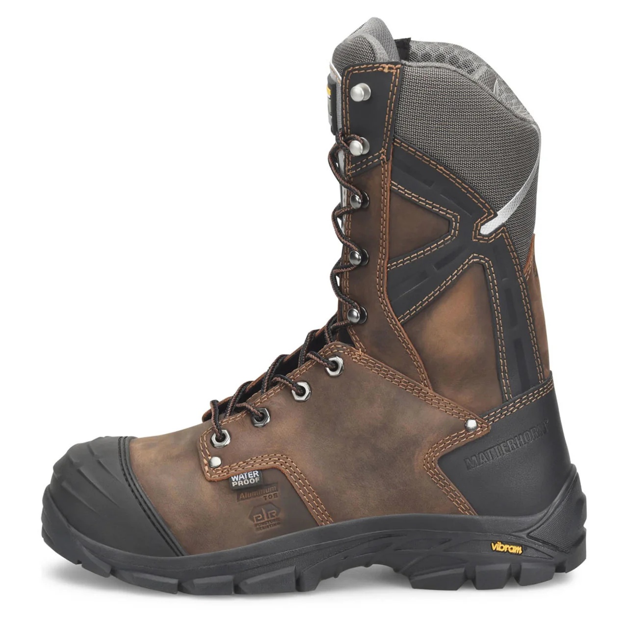Matterhorn Men's Mainstay 10" Met-Guard Waterproof EH Aluminum Toe Boots, MT2570, Brown - Image 4