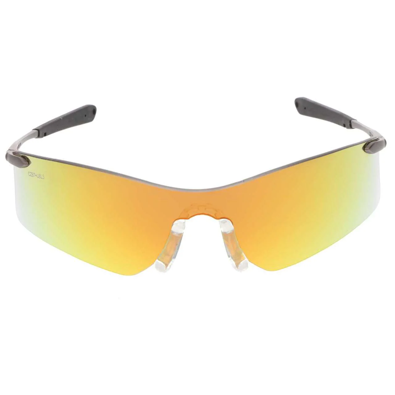 MCR Rubicon T4 Series Safety Glasses - Silver Frame - Fire Mirror Lens - Image 2