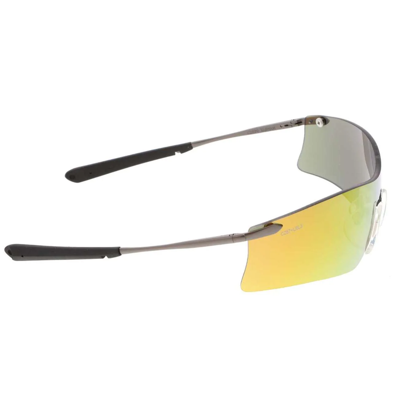 MCR Rubicon T4 Series Safety Glasses - Silver Frame - Fire Mirror Lens - Image 4