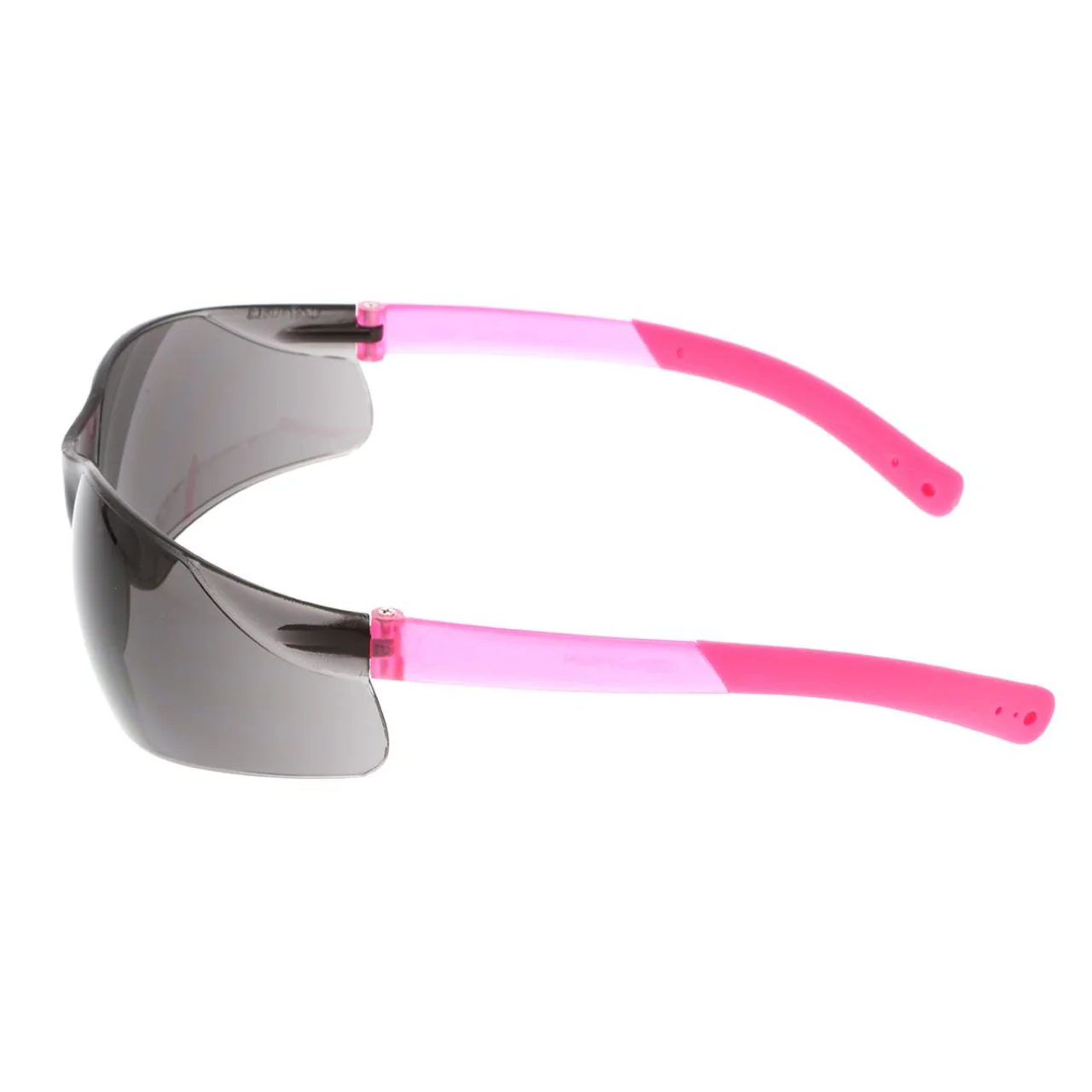 MCR BearKat BK2 Small Frame Safety Glasses - Gray Lens - Non-Slip Pink Temple - Image 4