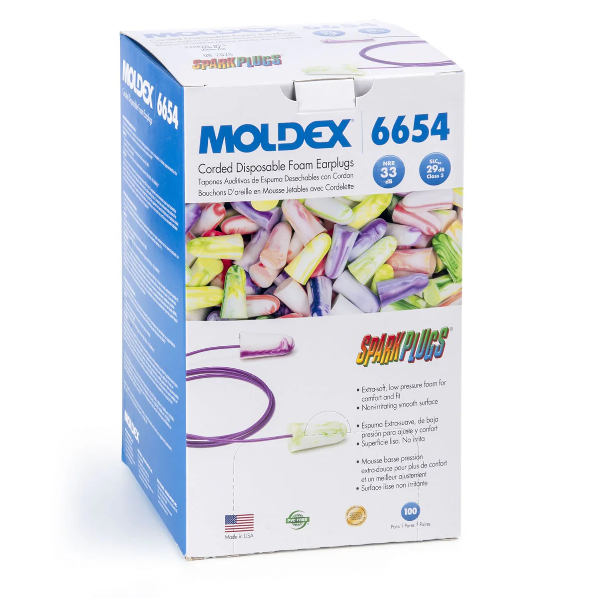 Moldex SparkPlugs Disposable Earplugs, NRR 33dB - Image 7