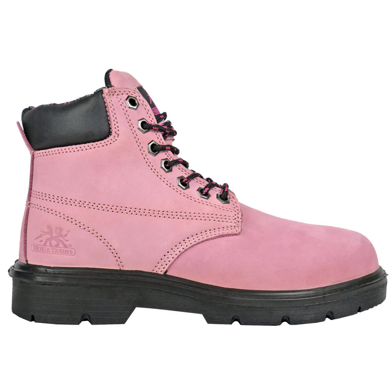 Moxie Trades Women's Alice 6" Pink Steel Toe Boots, MT50162, Pink - Image 3