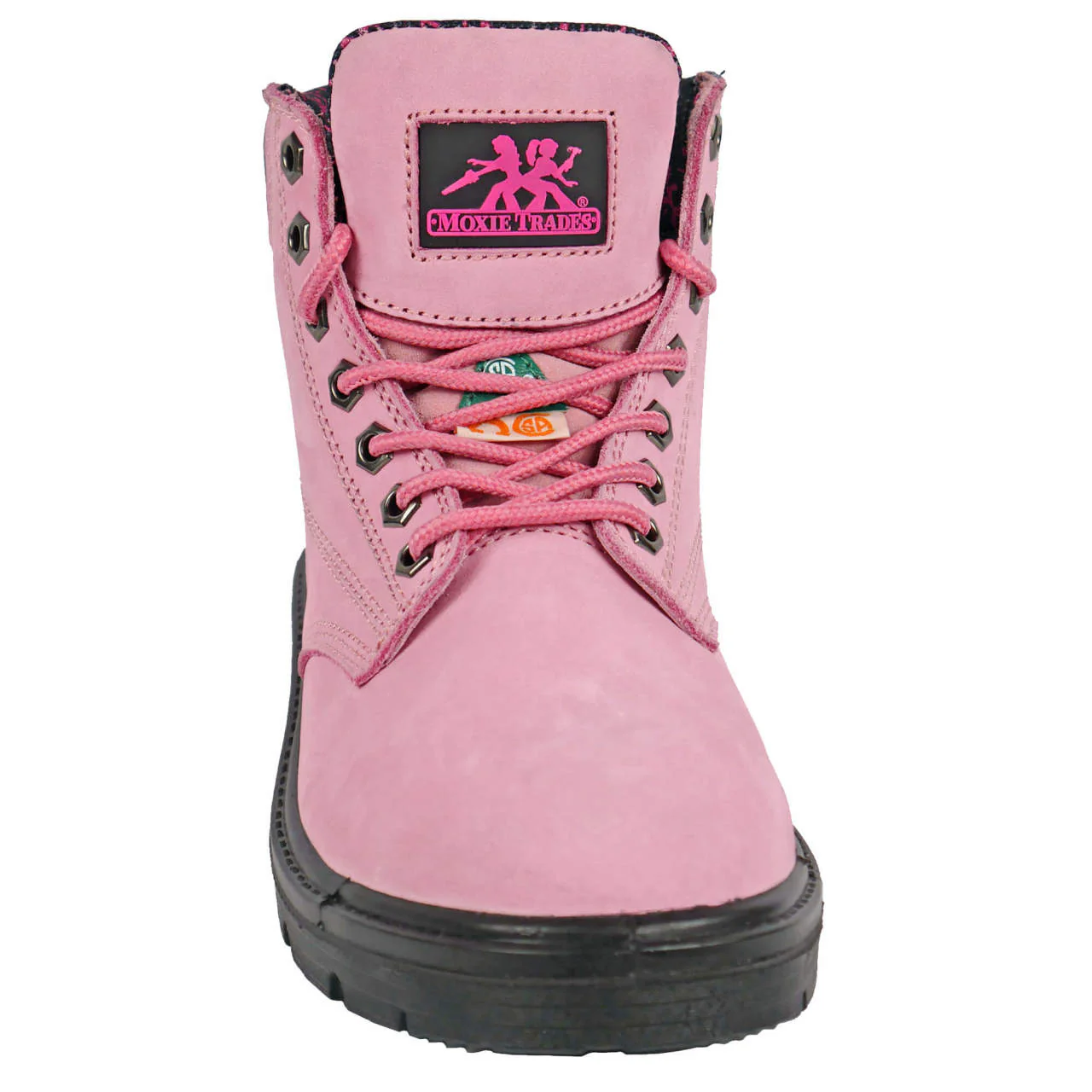 Moxie Trades Women's Alice 6" Pink Steel Toe Boots, MT50162, Pink - Image 6