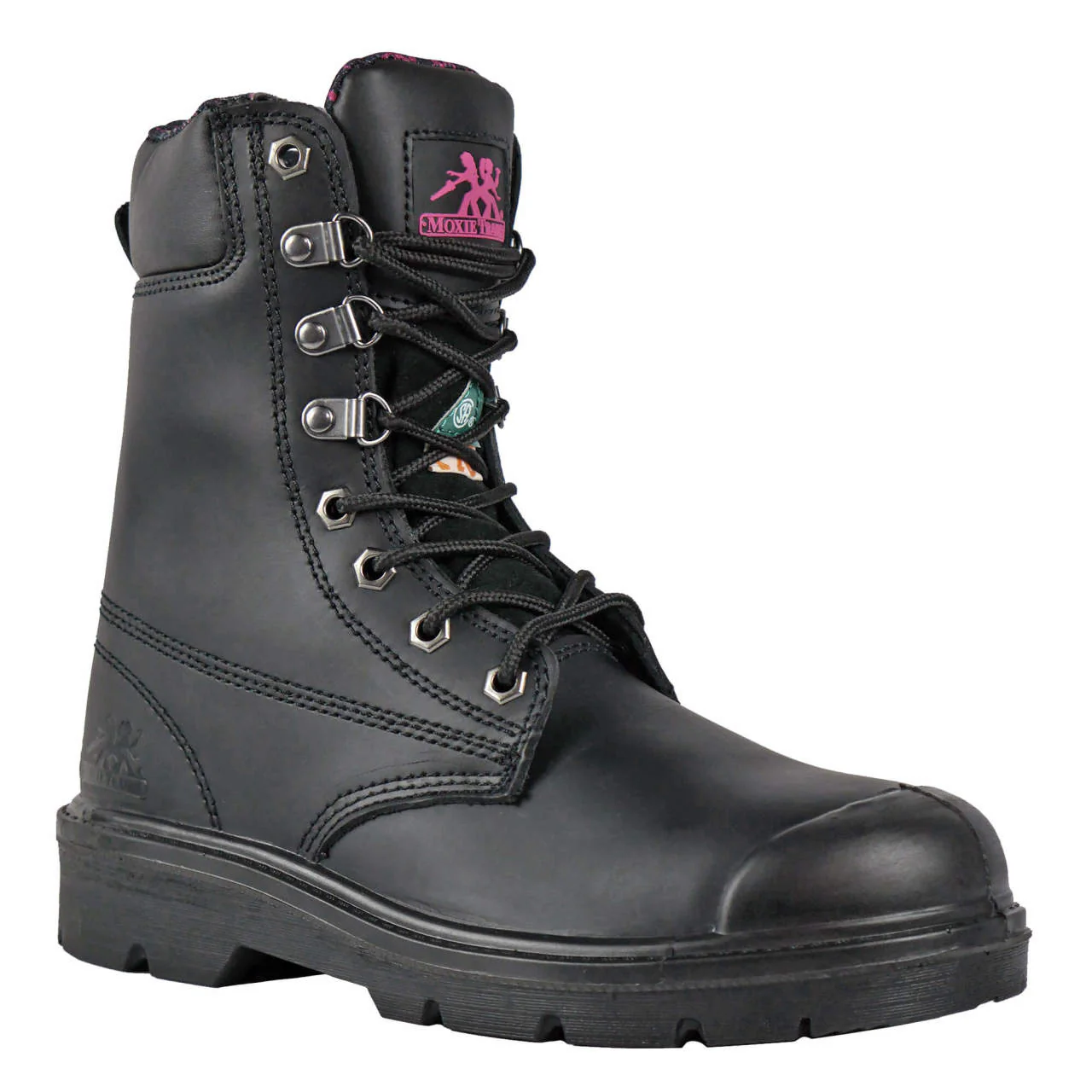 Moxie Trades Women's Anne 8" Steel Toe Boots, MT50165, Black
