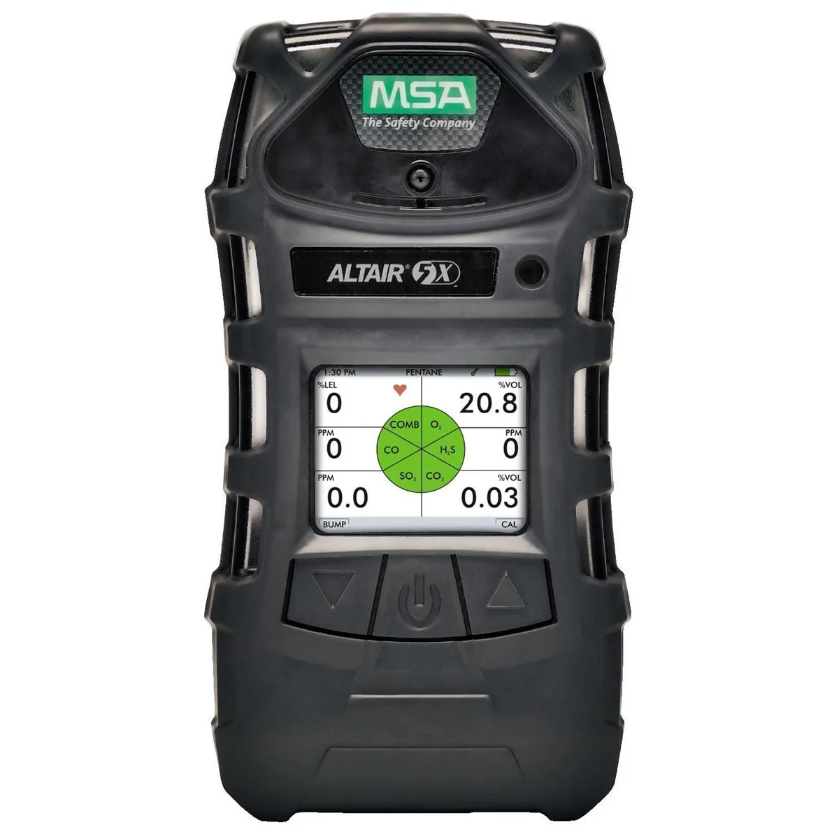 MSA ALTAIR 5X Detector Color (LEL, O2, CO, H2S, PID) with 10' Line, 1' Probe