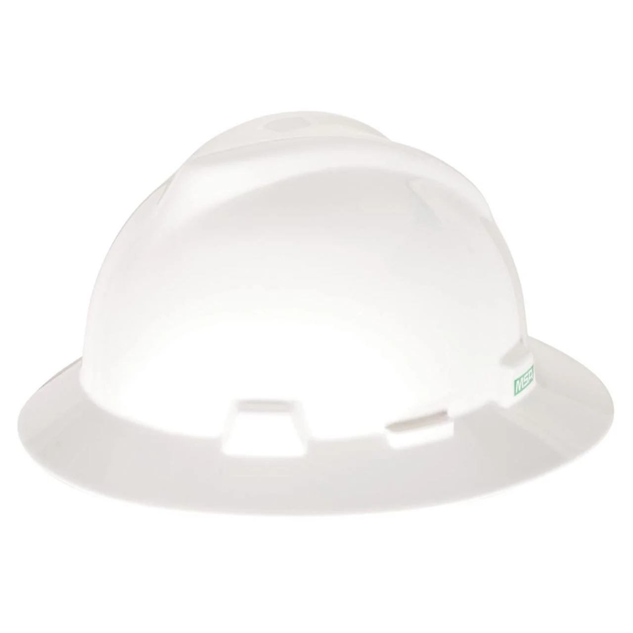 MSA V-Gard Full Brim Hard Hat with Fas-Trac III Suspension