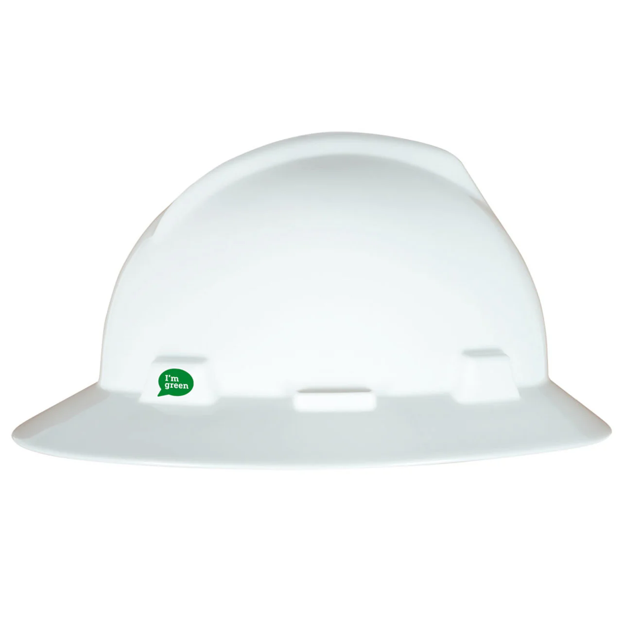 MSA V-Gard Green Full Brim Hard Hat - Image 3