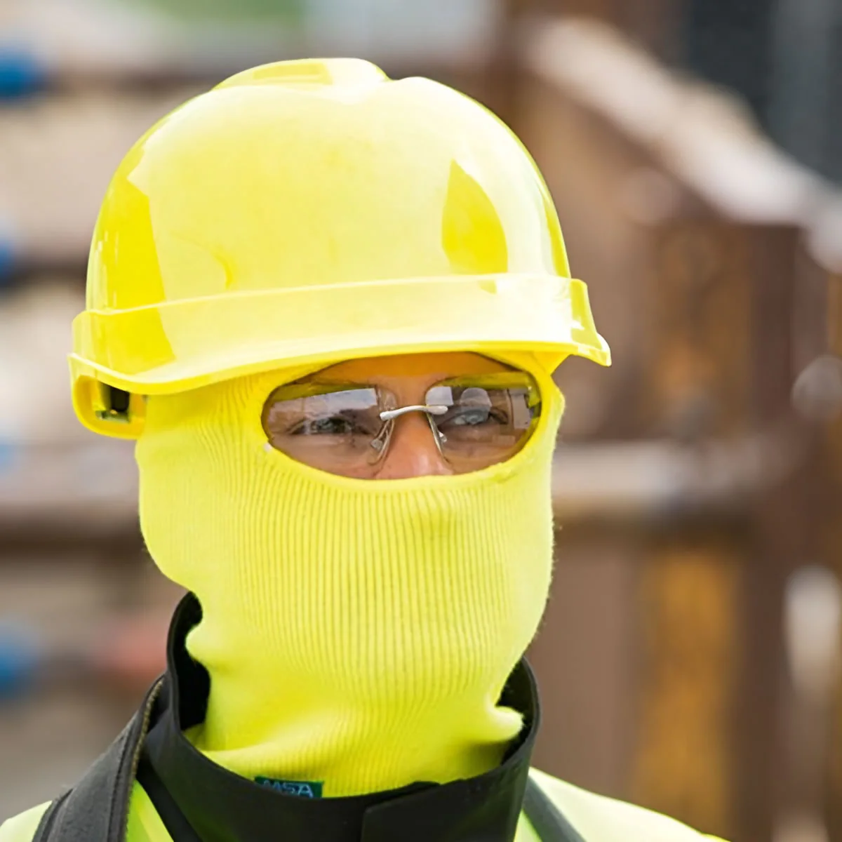 MSA V-Gard Winter Hard Hat Liner, 10118418, Hi-Viz Yellow-Green - Image 2