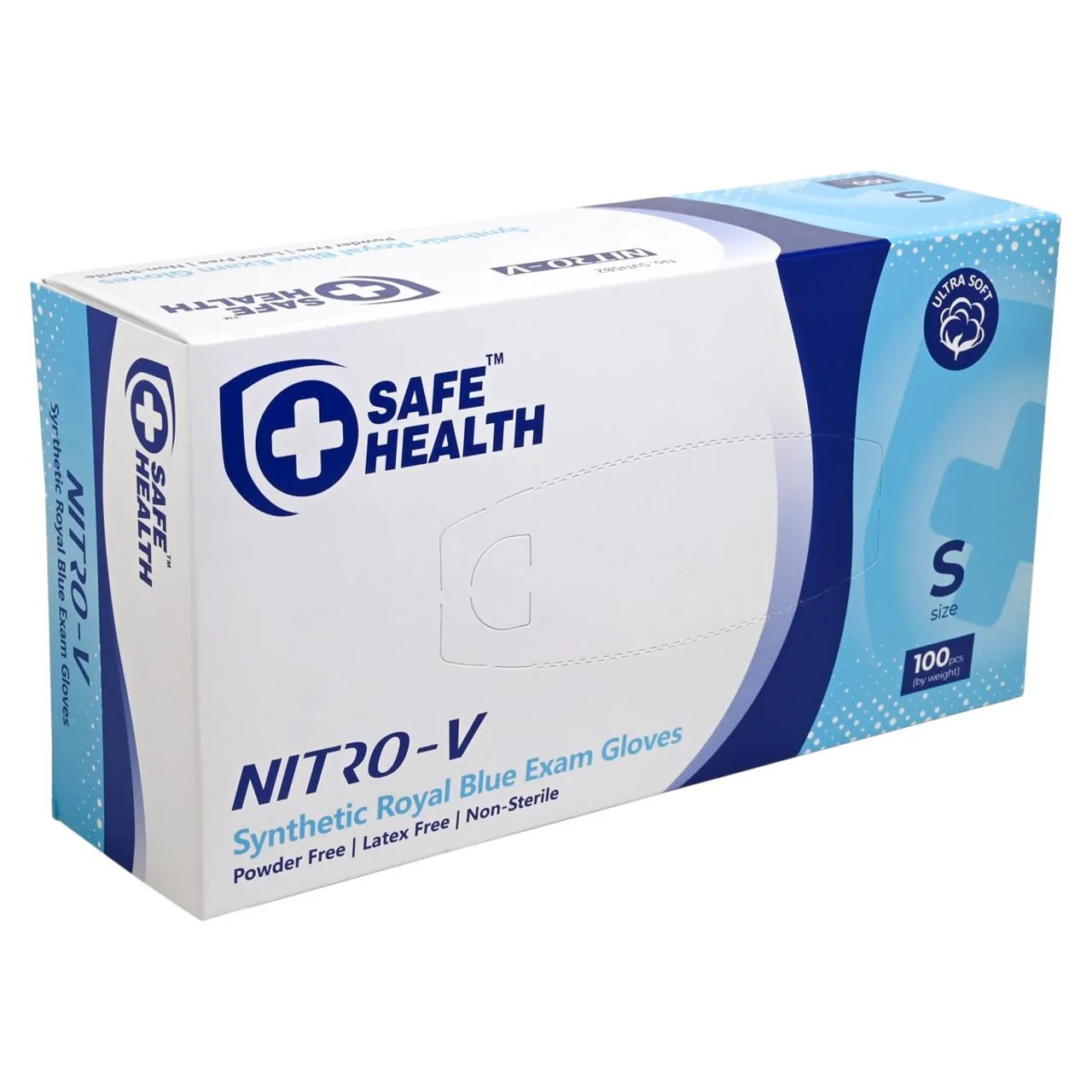 BioSkin Blue Exam Grade Vinyl Disposable Gloves - 5 mil - Box 100 (S, M, L, XL) - Image 3