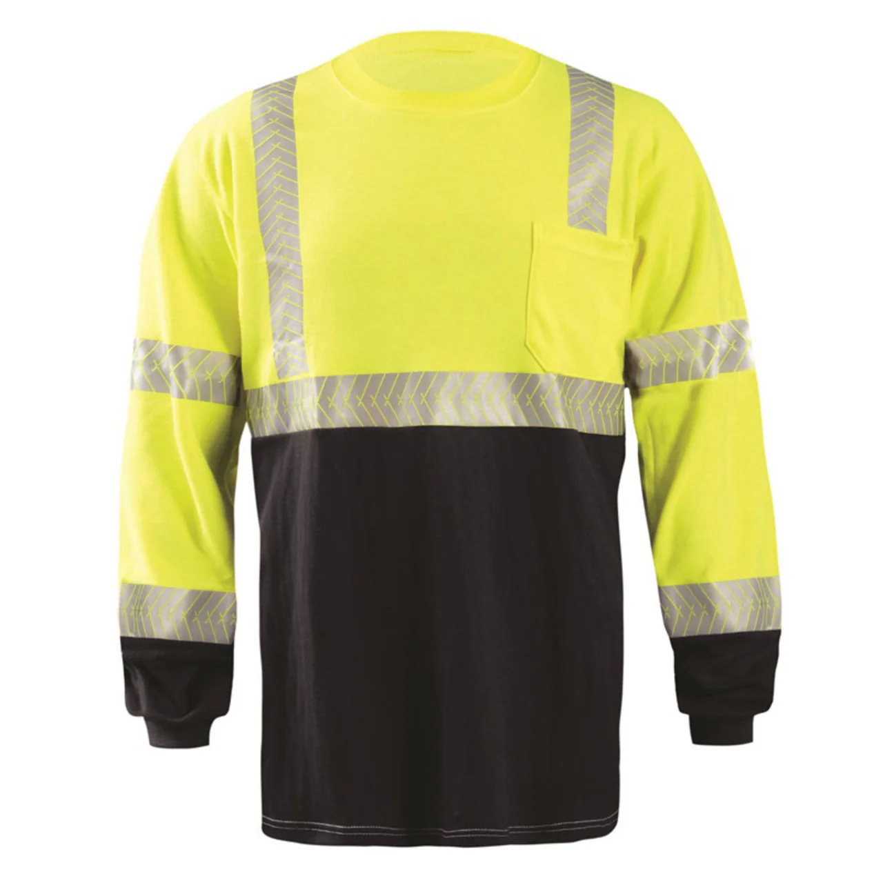 OccuNomix Type R Class 3 Hi-Vis Flame Resistant OCX Tape Long Sleeve T-Shirt, FR-TM2243