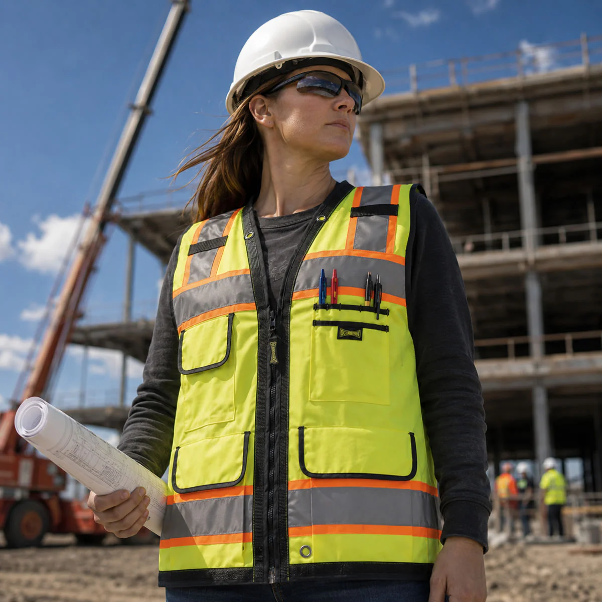 OccuNomix Type R Class 2 Hi-Vis Heavy Duty Two-Tone Surveyor Vest, LUX-HDS2T - Image 3