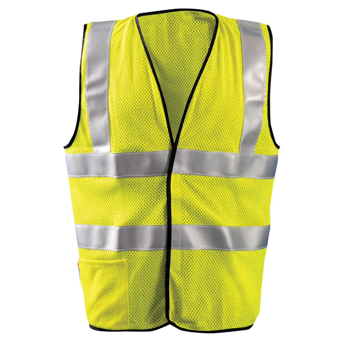 Occunomix Type R Class 2 Hi-Vis Flame Resistant Dual Stripe Mesh Safety Vest, LUX-SSFGCFR