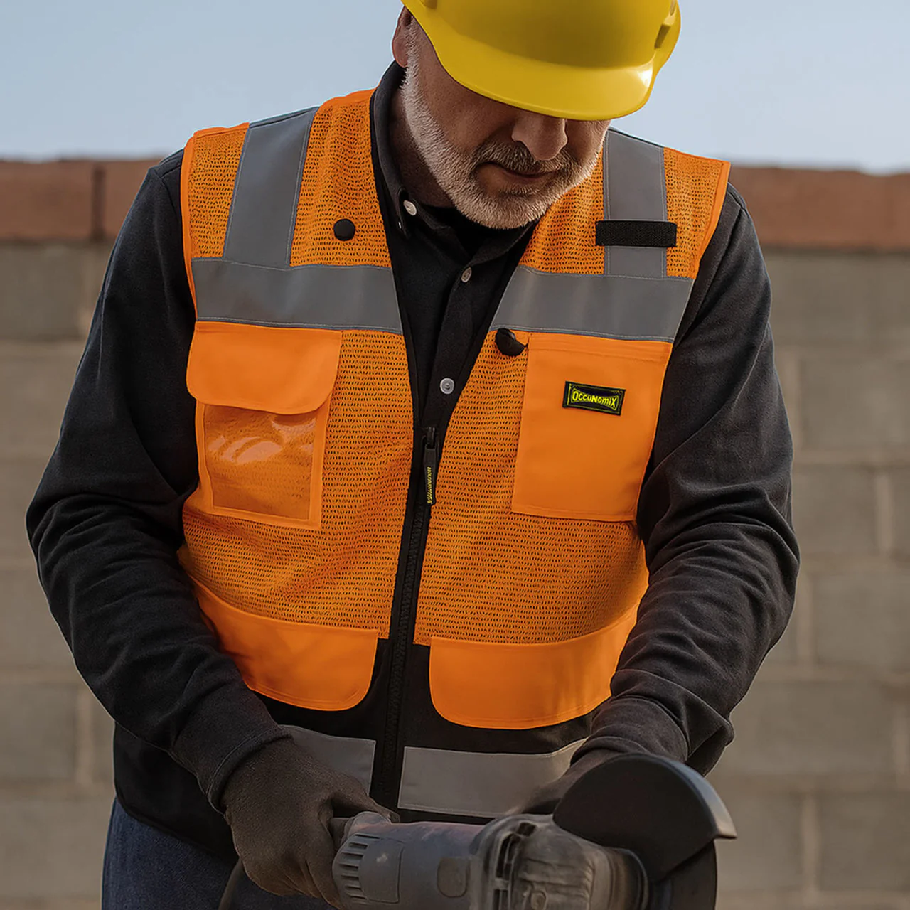 OccuNomix Type R Class 2 Hi-Vis Black Bottom Surveyor Safety Vest, LUX-LTGCSBK - Image 5