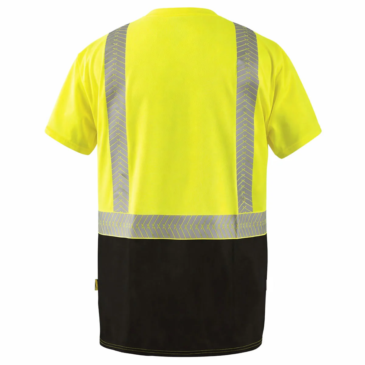 OccuNomix Type R Class 2 Hi-Vis Segmented Tape Black Bottom Short Sleeve T-Shirt, LUX-TSSP2BK - Image 2