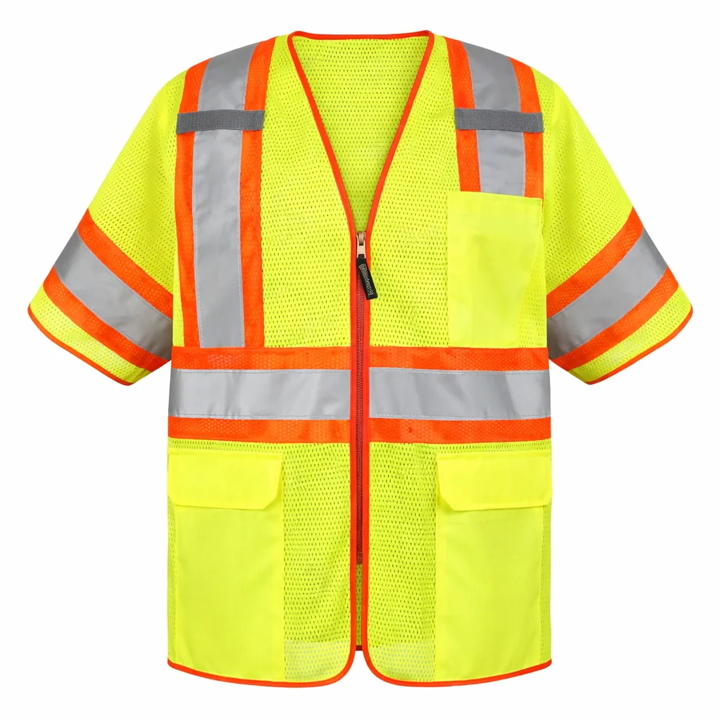 Custom OccuNomix Type R Class 2 Hi-Vis Two-Tone Mesh Safety Vest, LUX-HSCLC3Z
