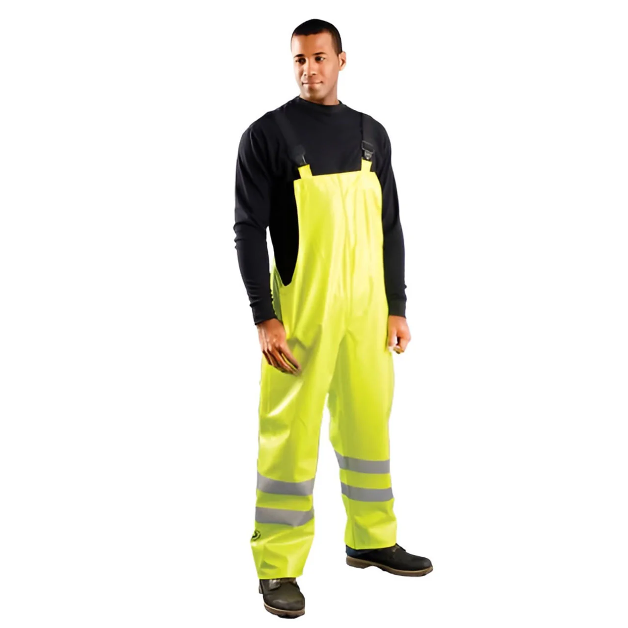 Occunomix Class E Hi-Vis Flame Resistant Waterproof Rain Bib Pants, LUX-TBIB/FR - Image 2