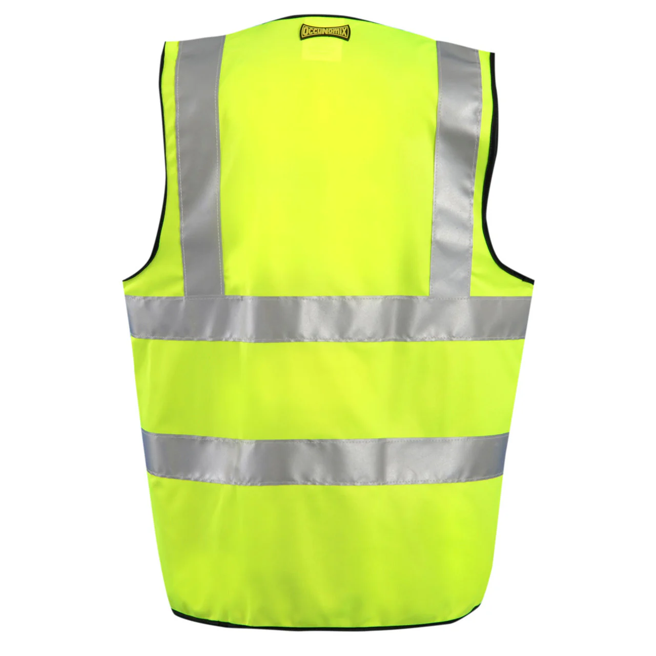 OccuNomix Type R Class 2 High-Vis Solid Dual Stripe Safety Vest w/Zipper - LUX-SSFULLZ - Image 2