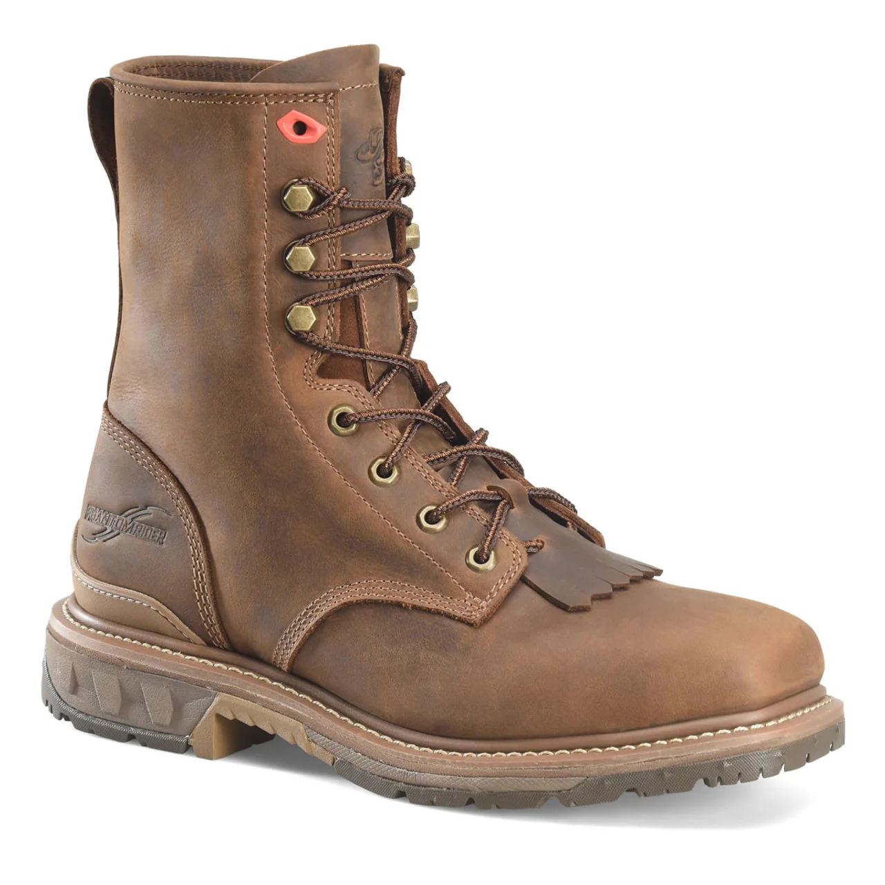 Phantom Rider Men's Dailor 8" Lacer Plain Toe Boots Boots, PH5016, Brown - Image 2