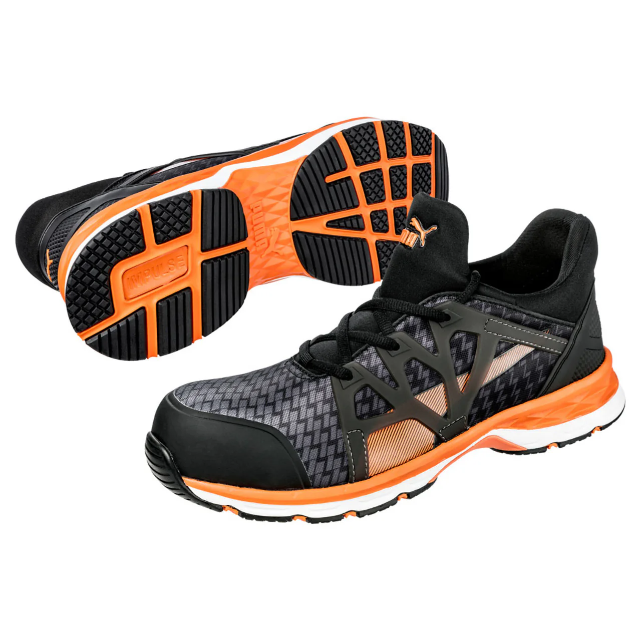 Puma Safety Men's Rush 2.0 Black & Orange SD Composite Shoes - 633875 - Image 3