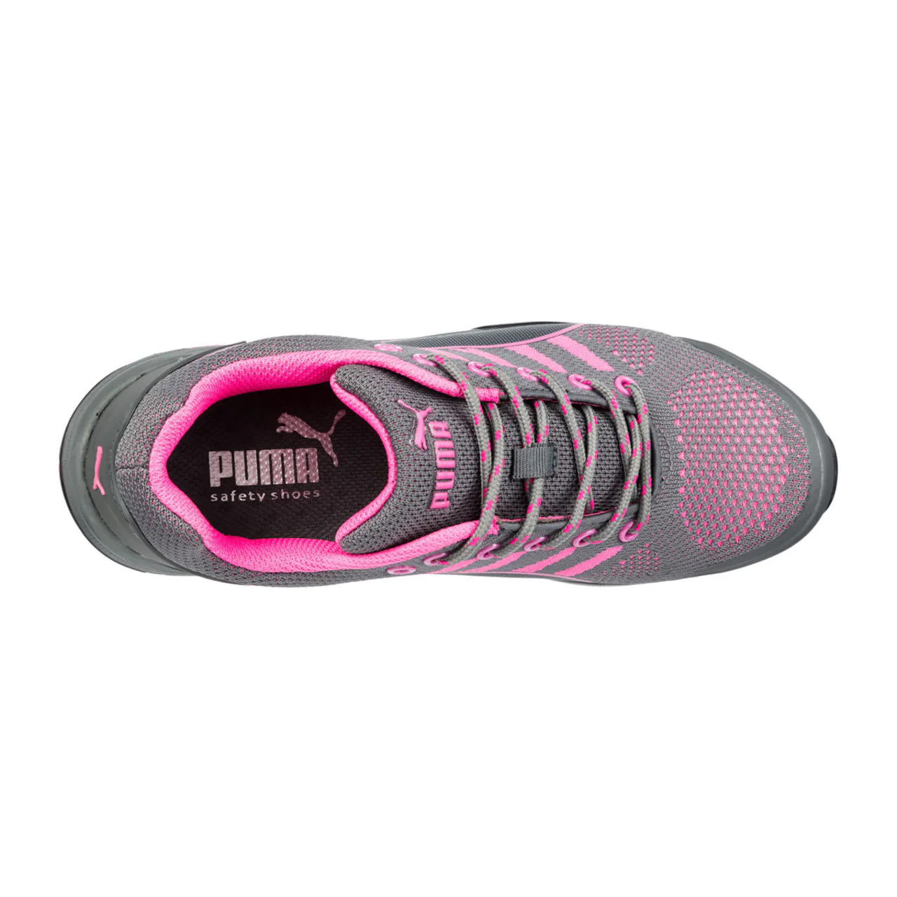 Puma Safety Women's Celerity Knit Low SD Steel Toe Knit Shoes, 642915, Gray/Pink - Image 3