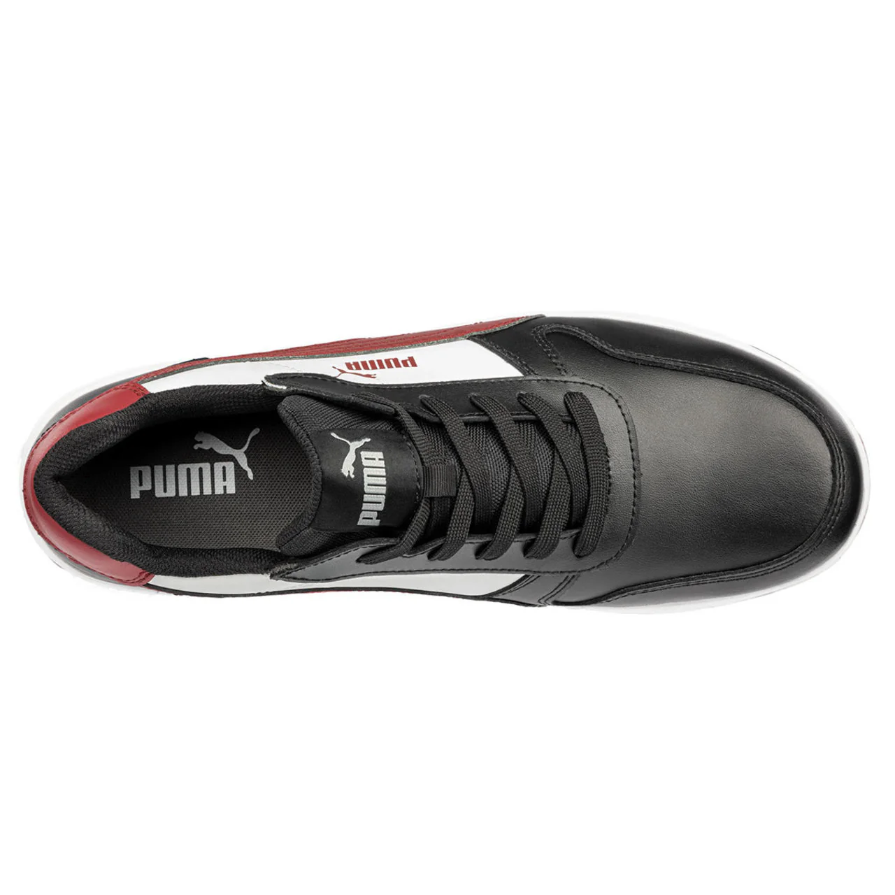 Puma Safety Women's Frontcourt Low EH Composite Toe Shoes, 640215, Black/White/Red - Image 3