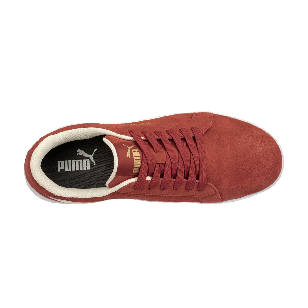 Puma Safety Women's Icon Suede Low EH Composite Toe Shoes, 640135, Red/White - Image 2