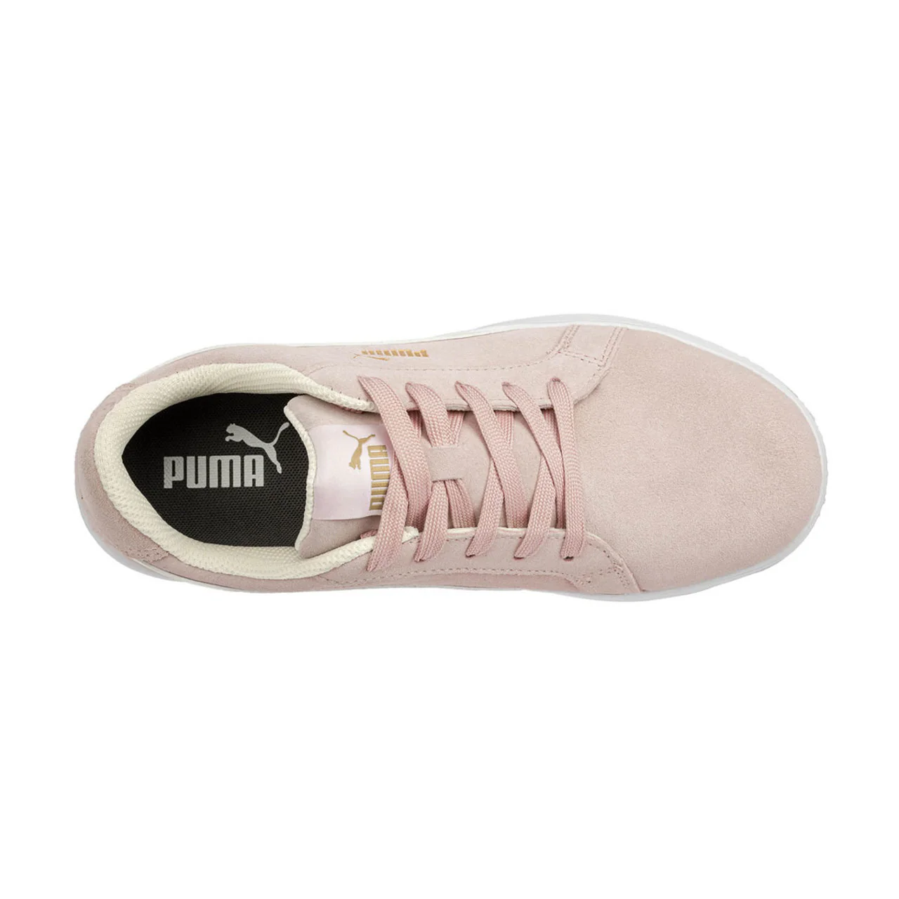 Puma Safety Women's Icon Suede Low EH Composite Toe Shoes, 640145, Pink/White - Image 2