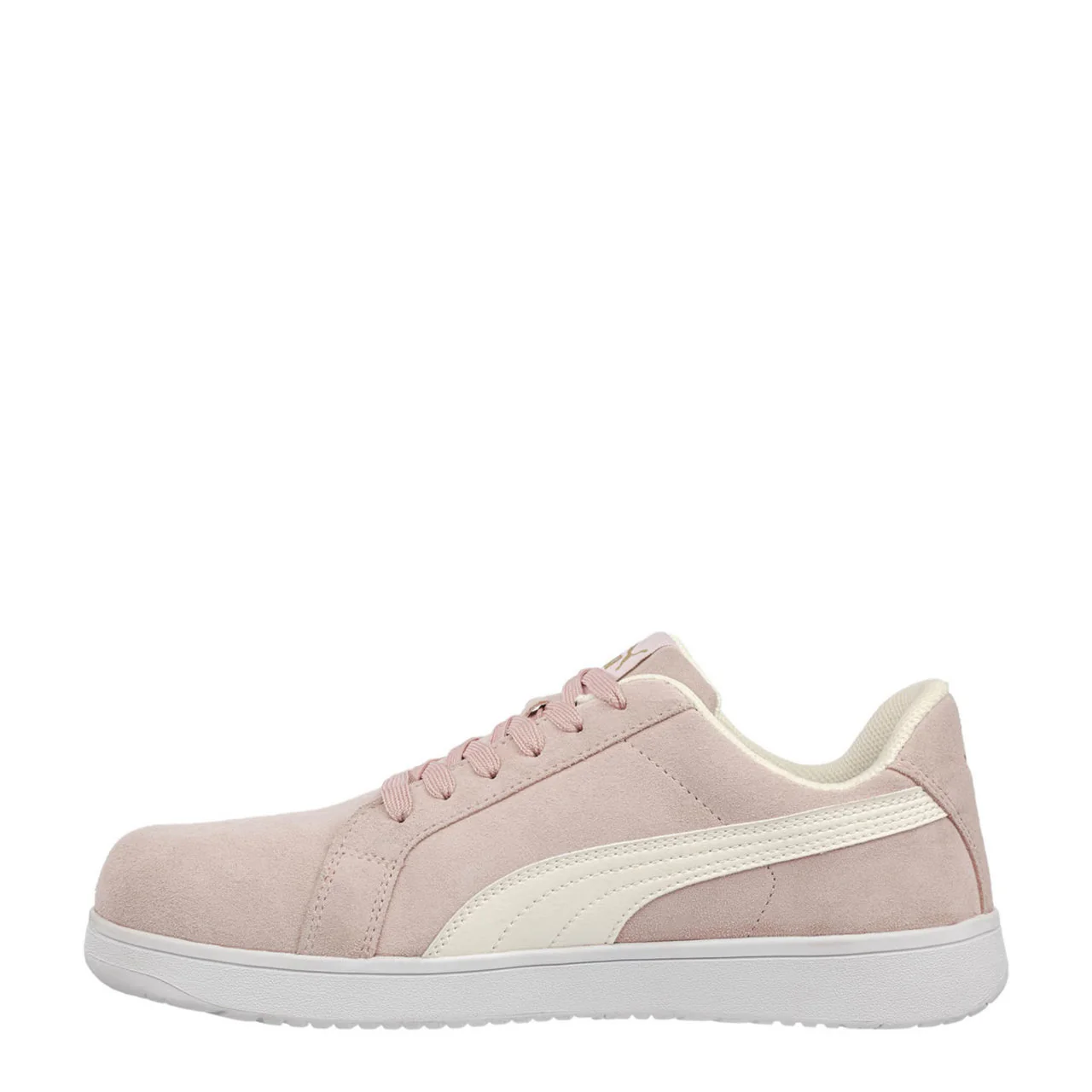 Puma Safety Women's Icon Suede Low EH Composite Toe Shoes, 640145, Pink/White - Image 4