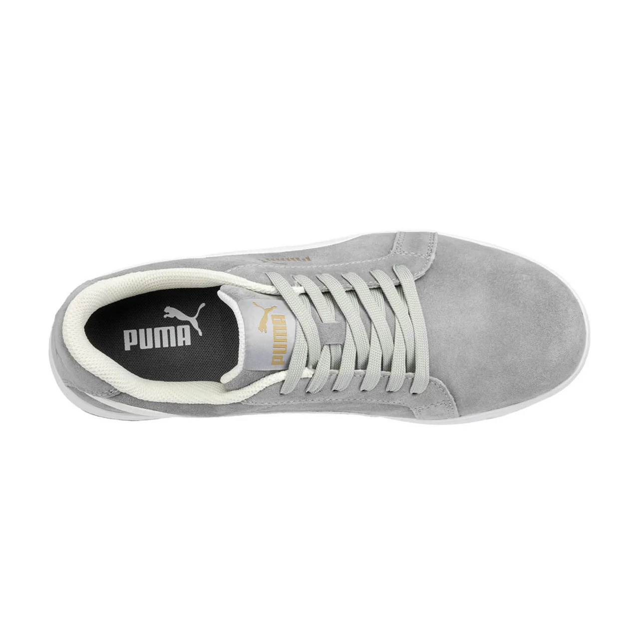 Puma Safety Women's Icon Suede Low SD Composite Toe Shoes, 640125, Gray/White - Image 2