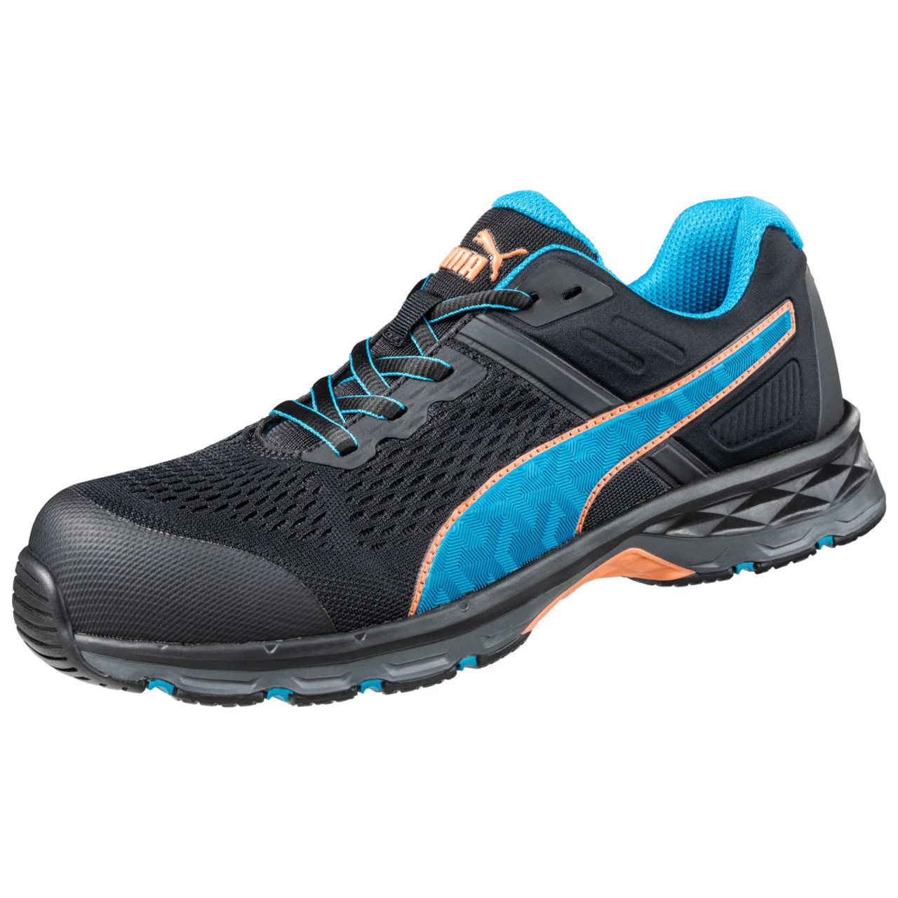 Puma Safety Women's W-Motion Protect Define Low 2.0 Black & Aqua SD Composite Toe Shoes - 643945 - Image 2