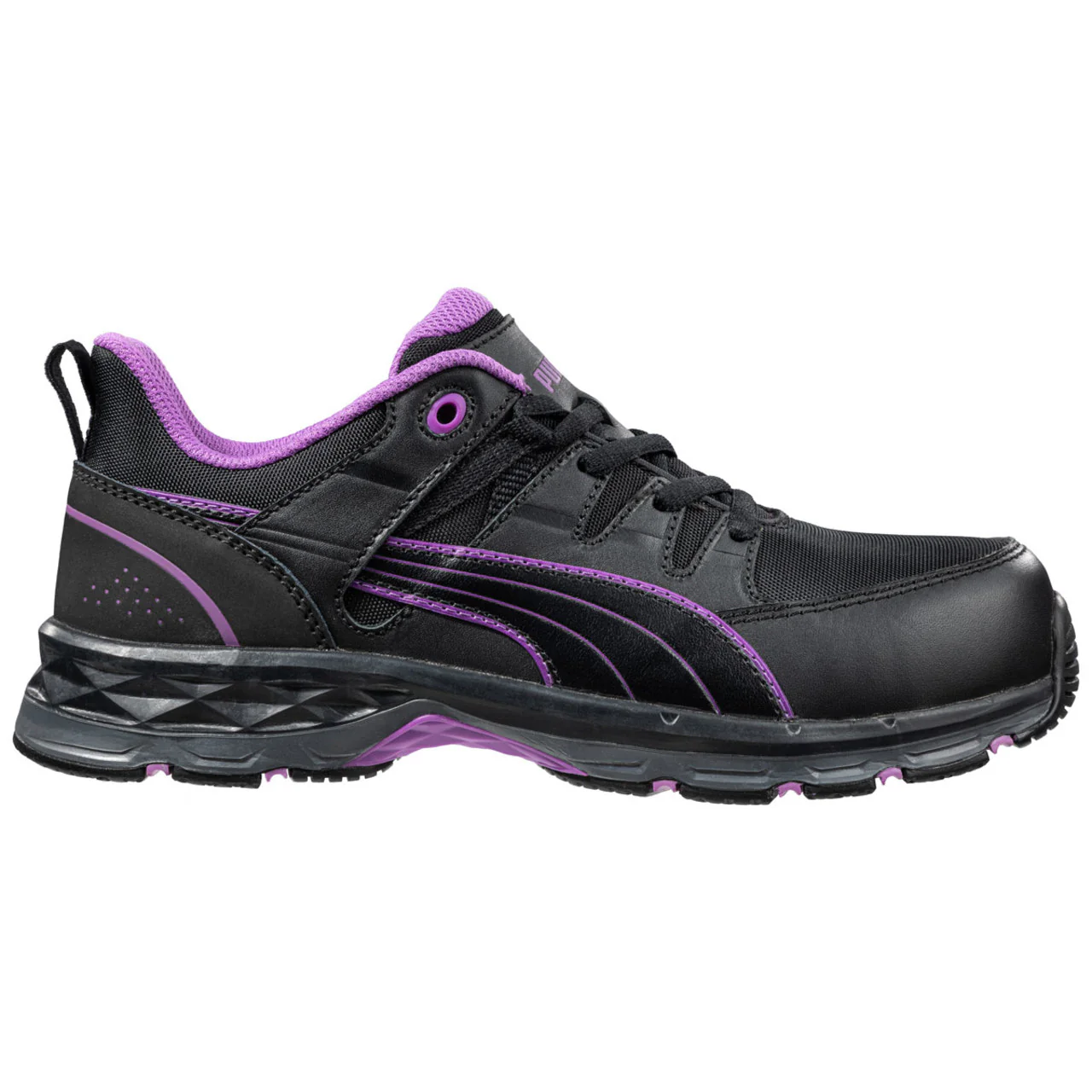 Puma Safety Women's W-Motion Protect Stepper Low 2.0 Black & Lavender EH Composite Toe Shoes - 643955 - Image 4