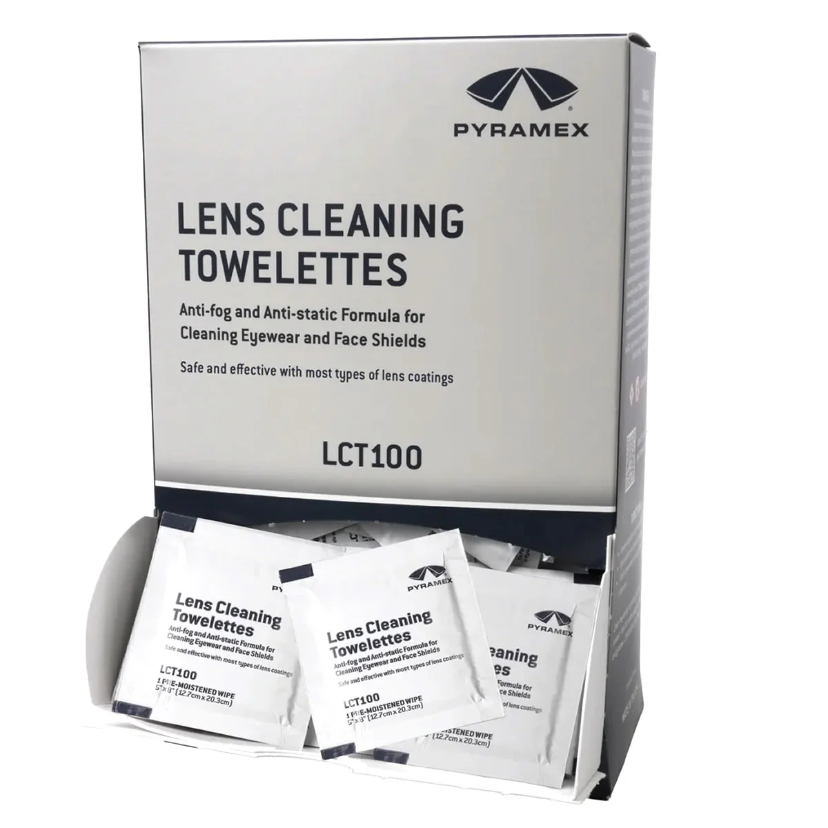 Pyramex LCT100 Lens Cleaning Wipes, Box of 100 - Image 3