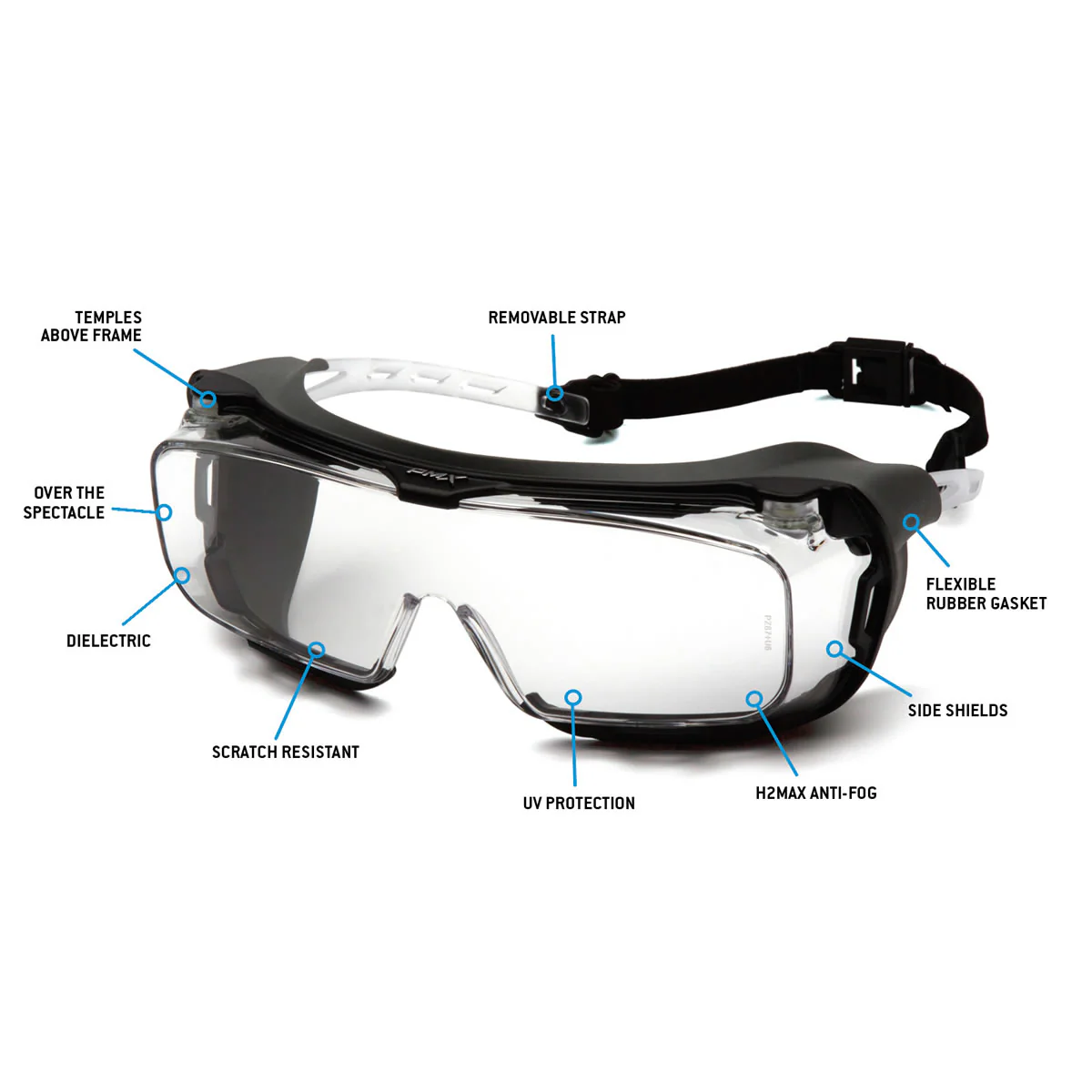 Pyramex Cappture Plus Over the Spectacle Safety Glasses - Image 3