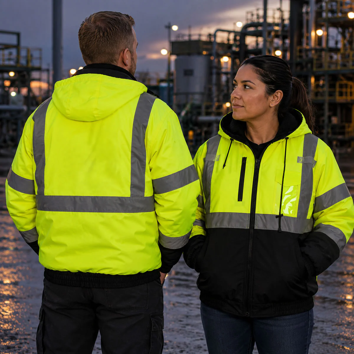 Pyramex RJ31 Type R Class 3 Hi-Vis Waterproof Fleece Lined Jacket - Image 5