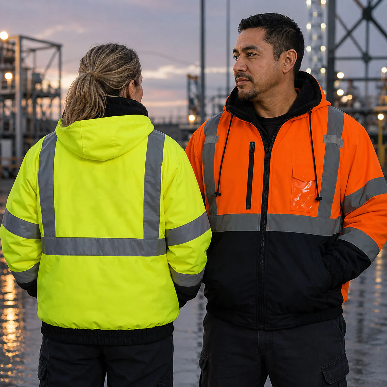 Pyramex RJ31H Type R Class 3 Hi-Vis Heated Waterproof Fleece Lined Jacket, RJ3110H - Image 6