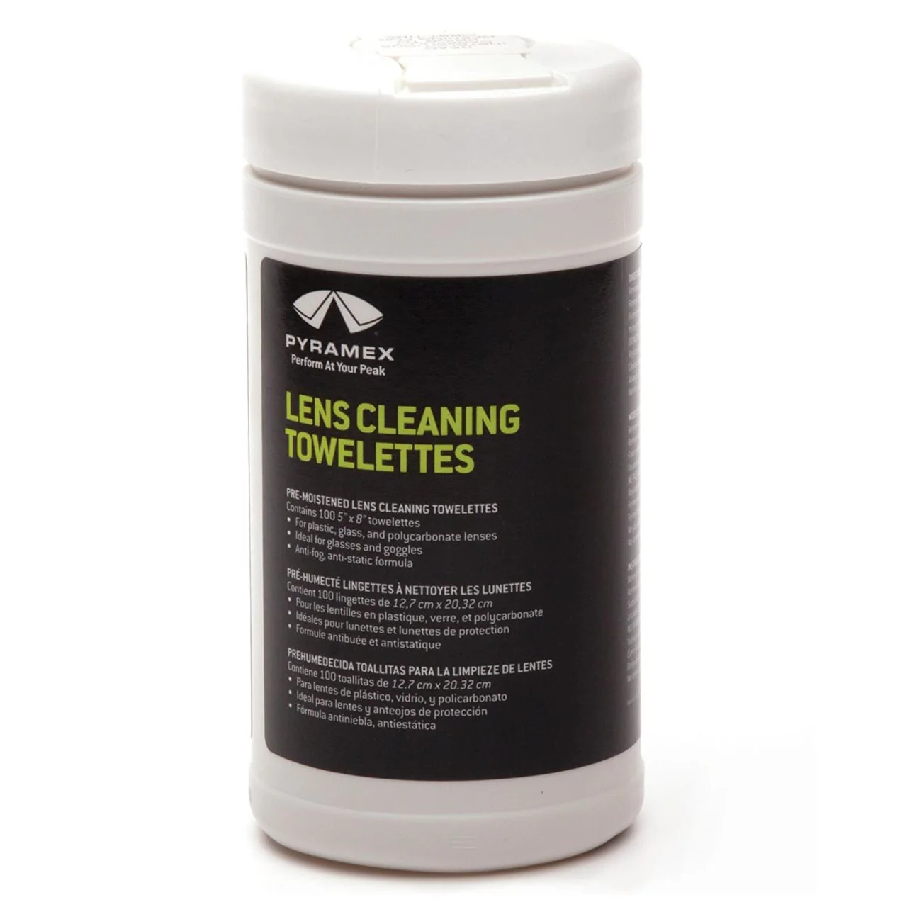 Pyramex LCC100 Lens Cleaning Towelettes, 100-Count Box