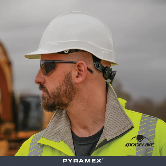 Pyramex Ridgeline Cap Style Hard Hat 4-Point Ratchet Suspension - Image 5