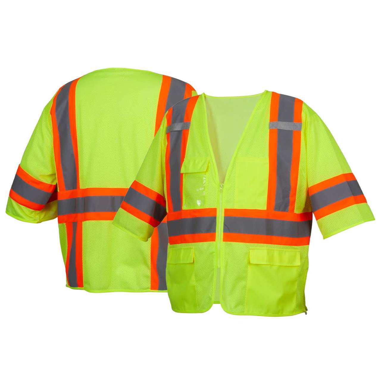 Pyramex RVZ36 Type R Class 3 Hi-Vis Two-Tone Mesh Safety Vest - Image 3