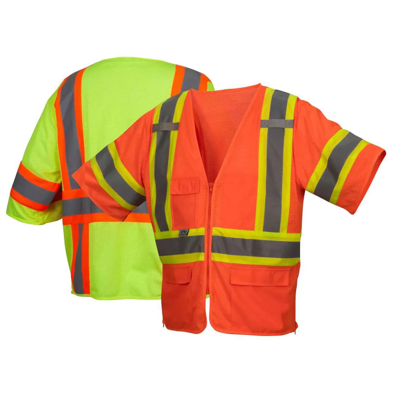 Pyramex RVZ36 Type R Class 3 Hi-Vis Two-Tone Mesh Safety Vest - Image 4