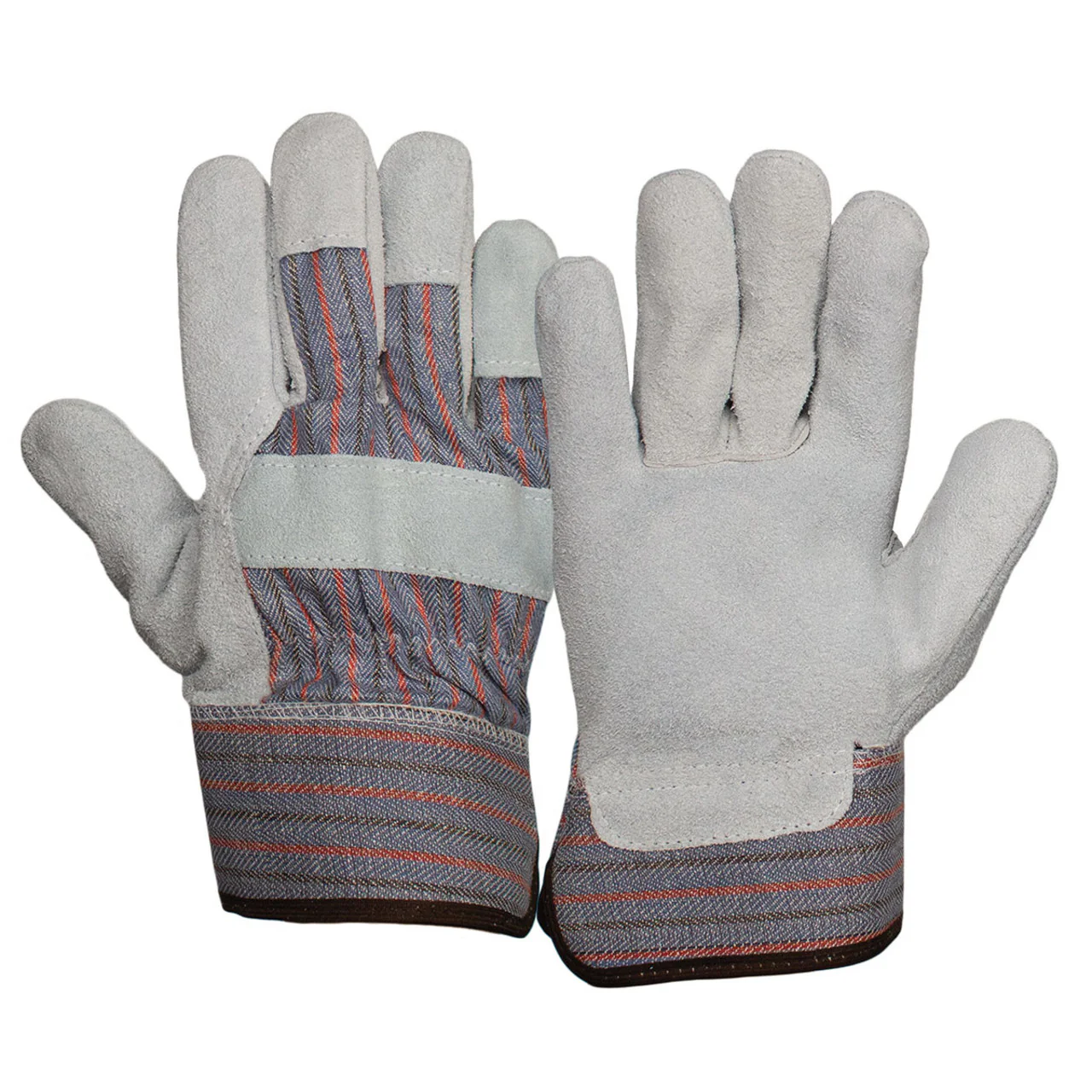 Pyramex Safety GL1001W Split Cowhide Leather Palm Gloves, Gray