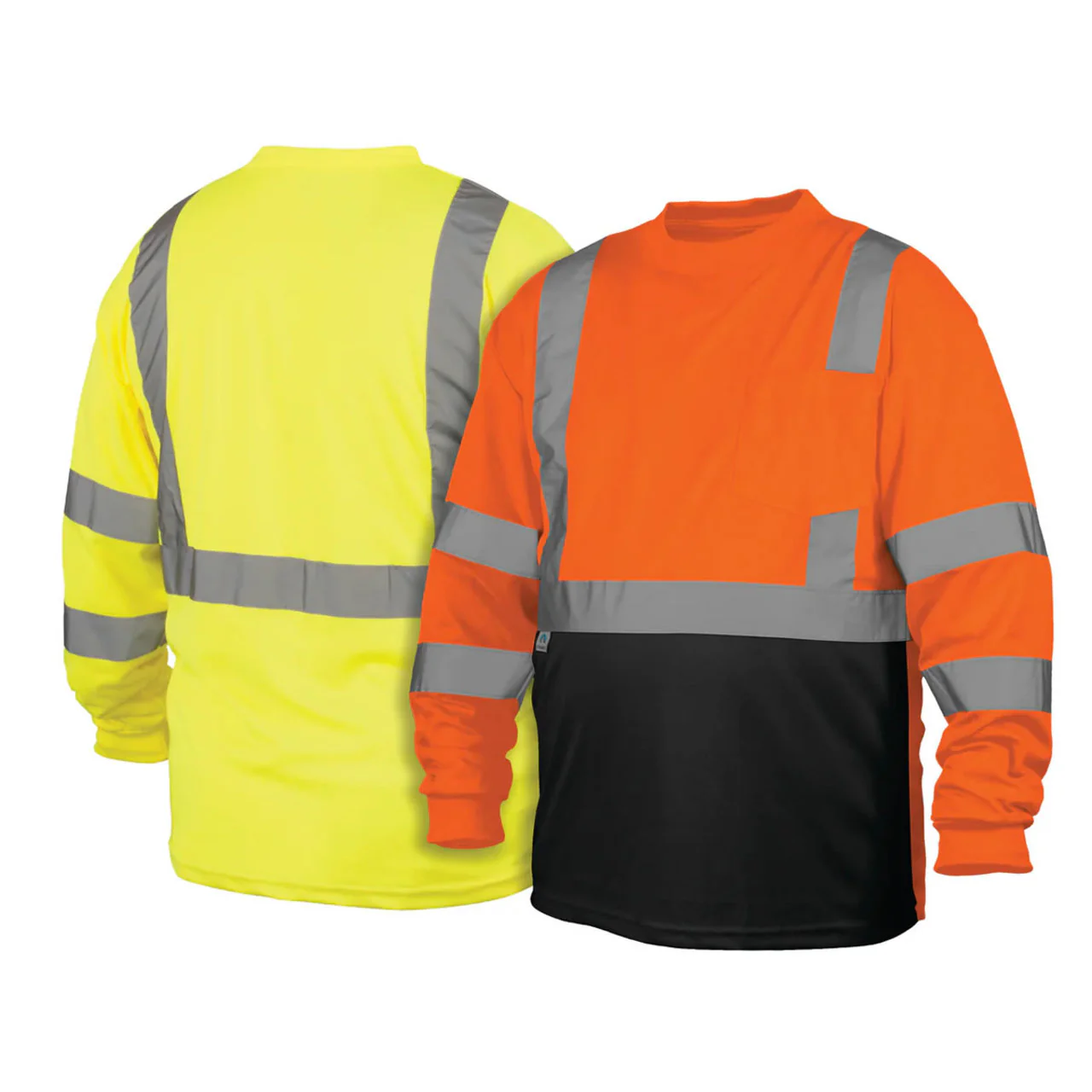 Pyramex RLTS31B Type R Class 3 Hi-Vis Black Bottom Long Sleeve T-Shirt - Image 2