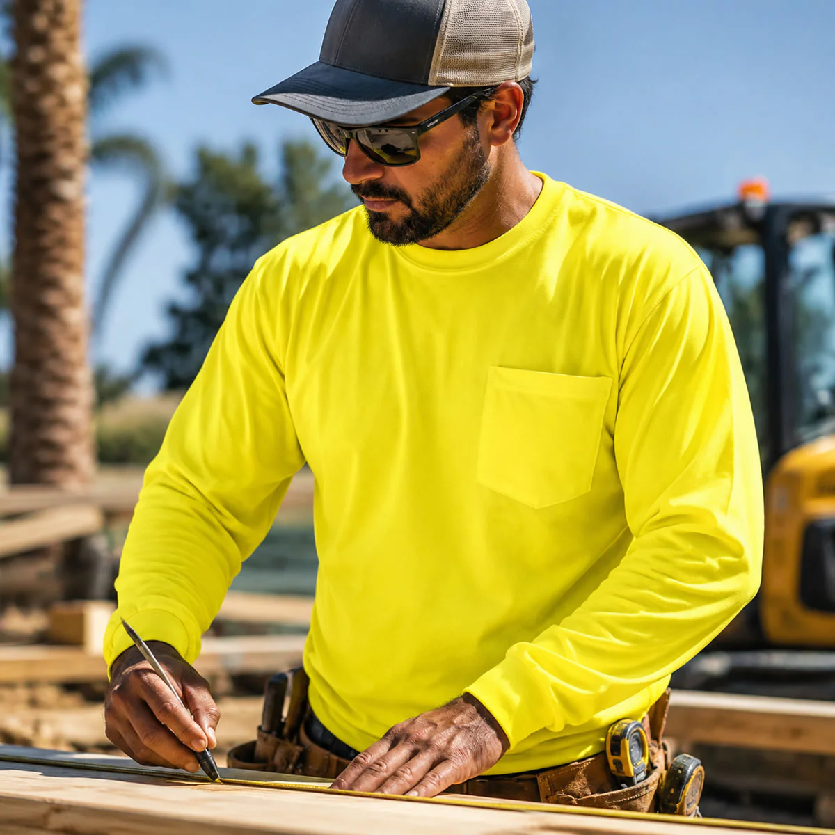 Pyramex RLTS31NS Hi-Vis Long Sleeve T-Shirt - Image 4