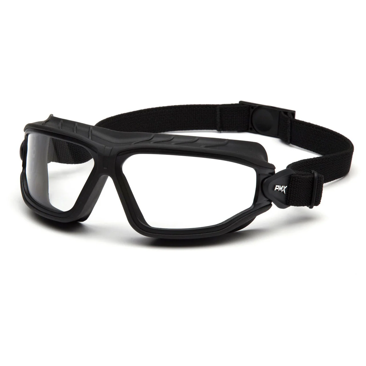 Pyramex Torser Rubber Gasket Sealed Safety Glasses, H2MAX Anti-Fog Lens, Black Strap