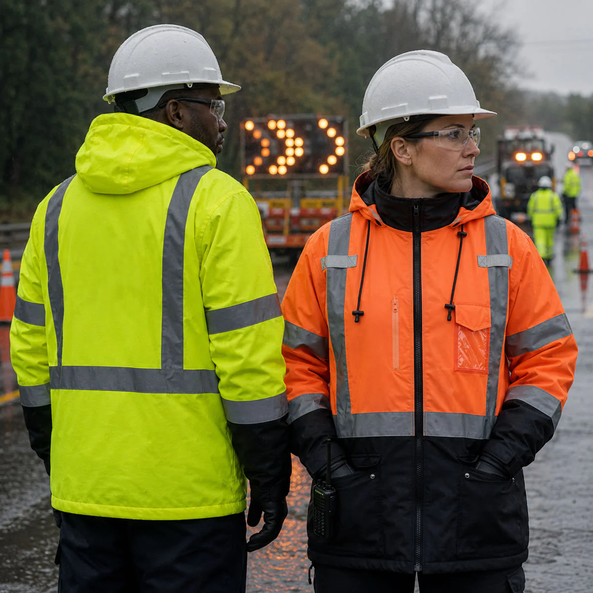 Pyramex RP31 Type R Class 3 Hi-Vis Waterproof Fleece Lined Parka - Image 5