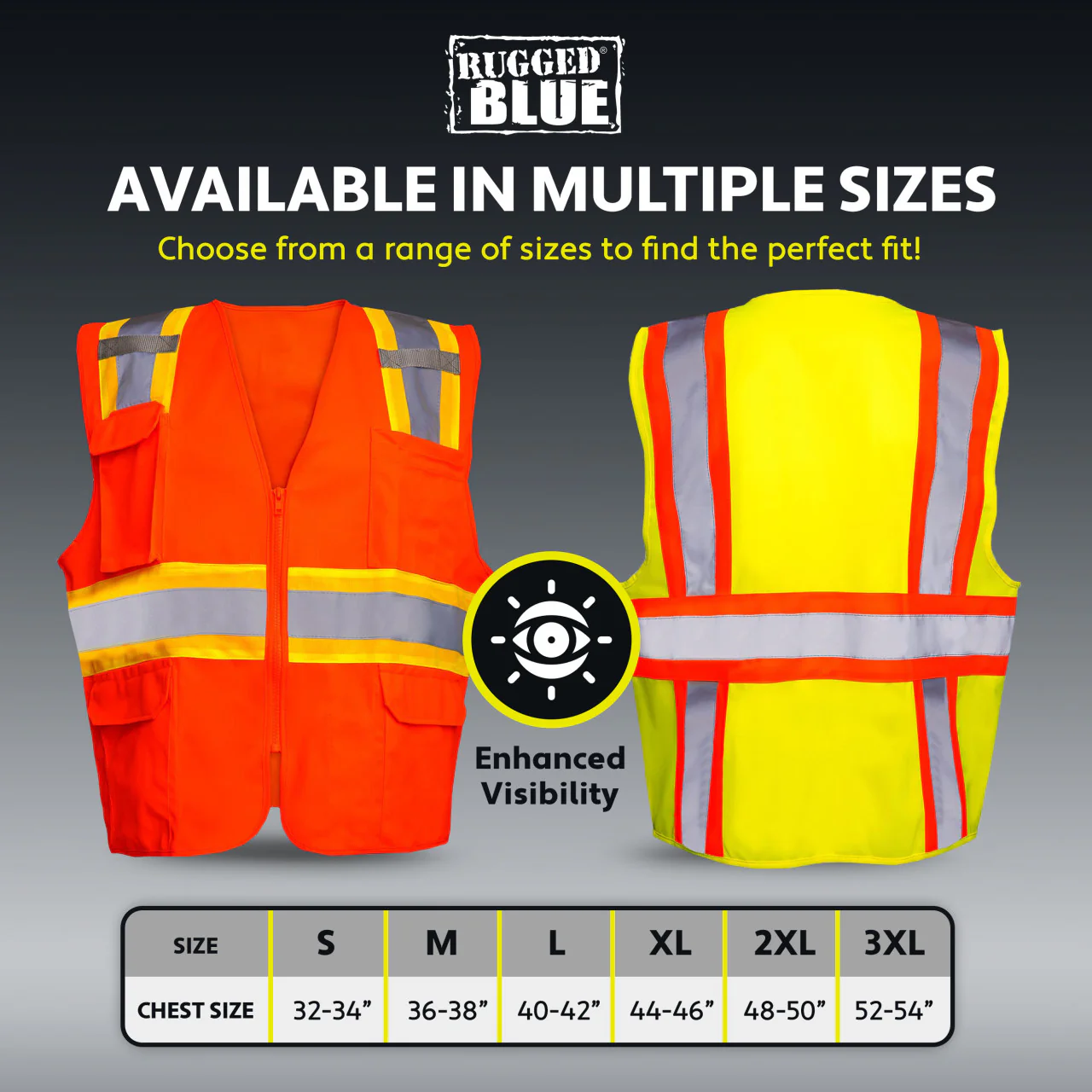 Custom Rugged Blue Type R Class 2 Hi-Vis Two-Tone Surveyor Safety Vest - Image 12