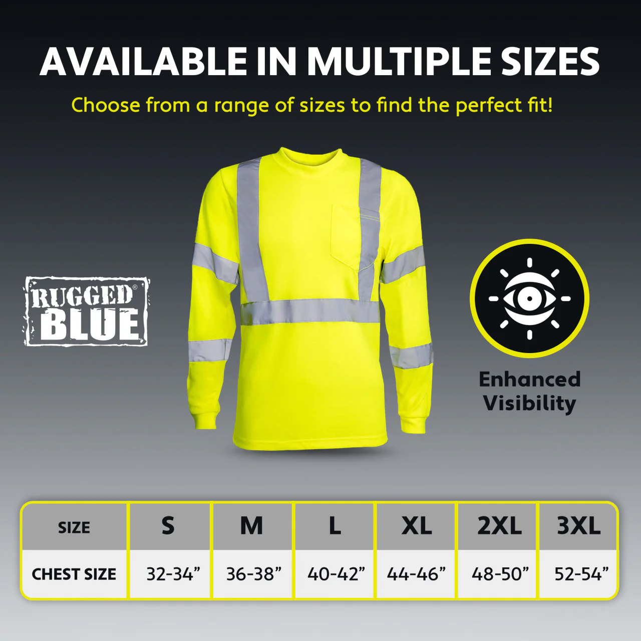 Custom Rugged Blue Type R Class 3 Hi-Vis Wicking Long Sleeve T-Shirt - Image 10